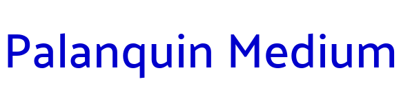 Palanquin Medium шрифт